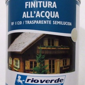 FINITURA ALL'ACQUA RF 1120 TRASPARENTE SEMILUCIDA RIOVERDE 750 ML VENDITA RIO VERDE RENNER ROMA